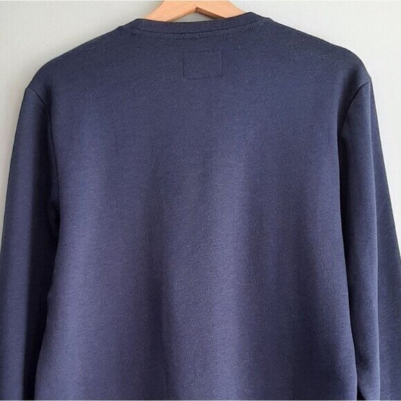 OLD NAVY Santa Claus Festive Decal Crewneck Pullover Sweatshirt Navy Blue Sz S - Picture 7 of 11